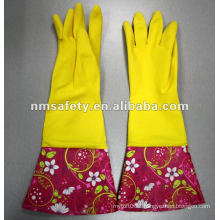 NMSAFETY Printing Latex household glove with long cuff